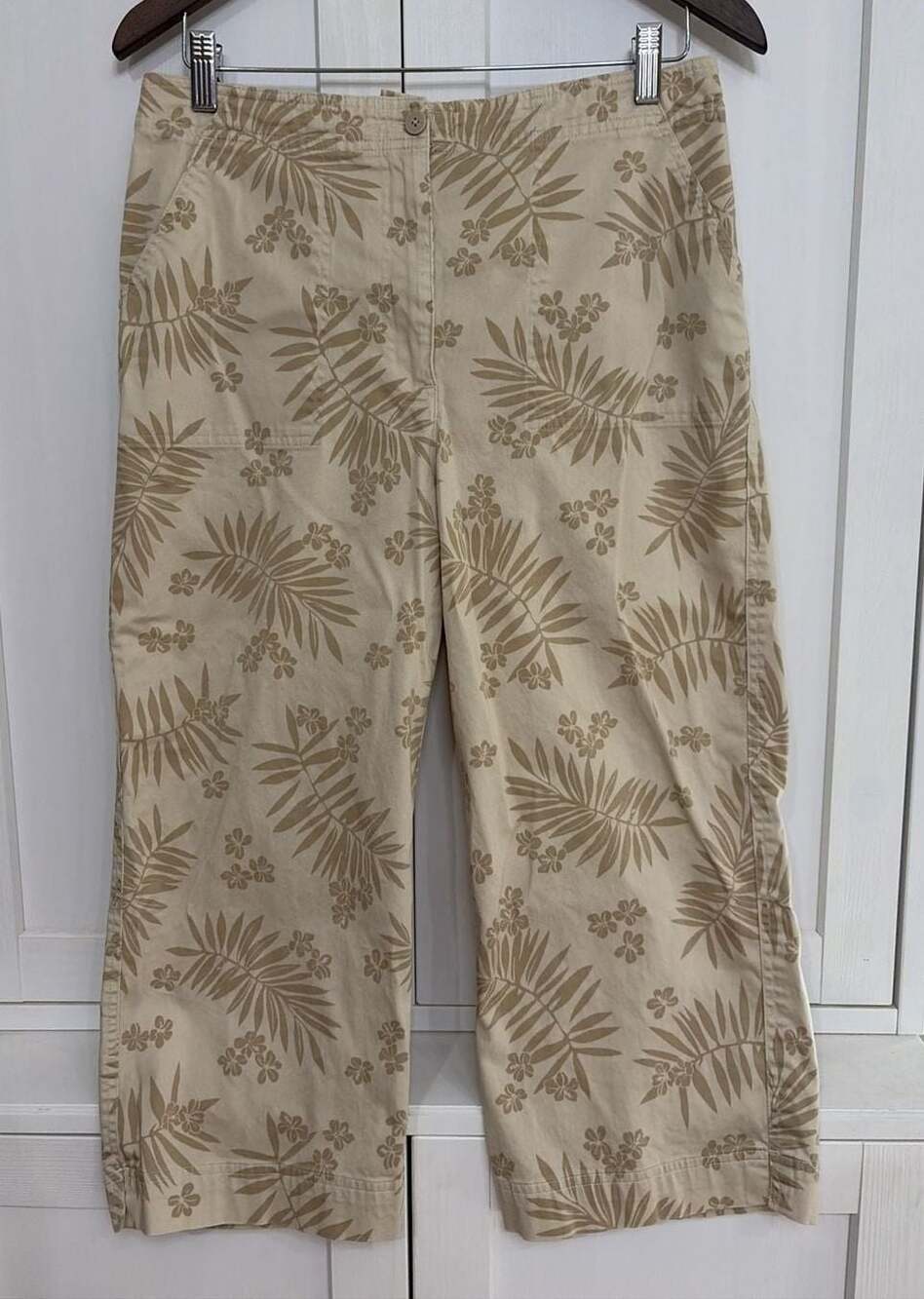 Classic Elements Tropical Leaf Print Women’s Capris Size 12